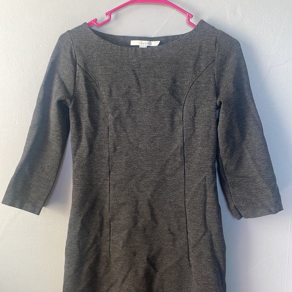 Boden 4R Jersey Knit Charcoal Dress Classic career minimalist neutral mod office - Picture 2 of 6